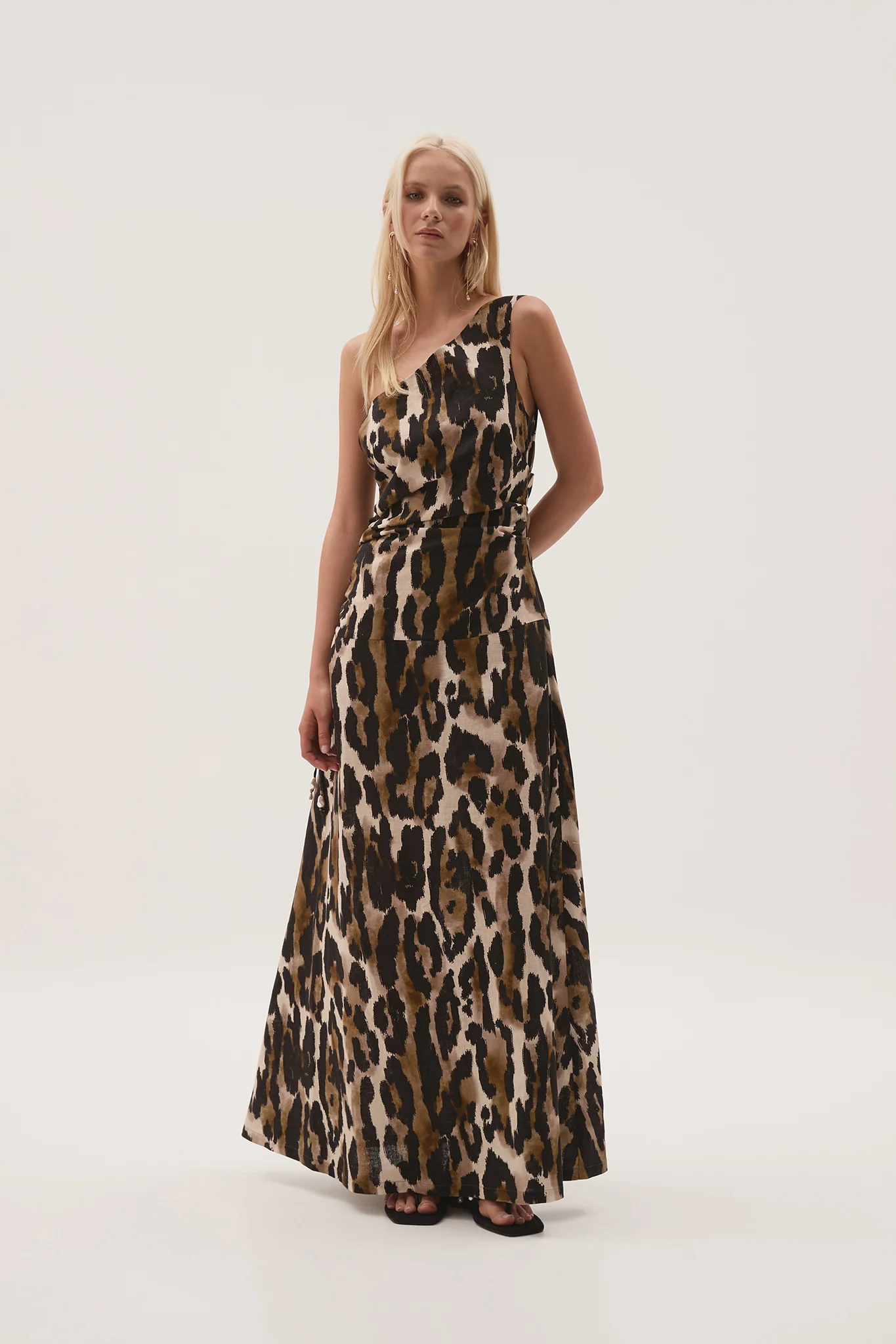 Aje Daze One Shoulder Maxi Dress styled for summer luxury fashion