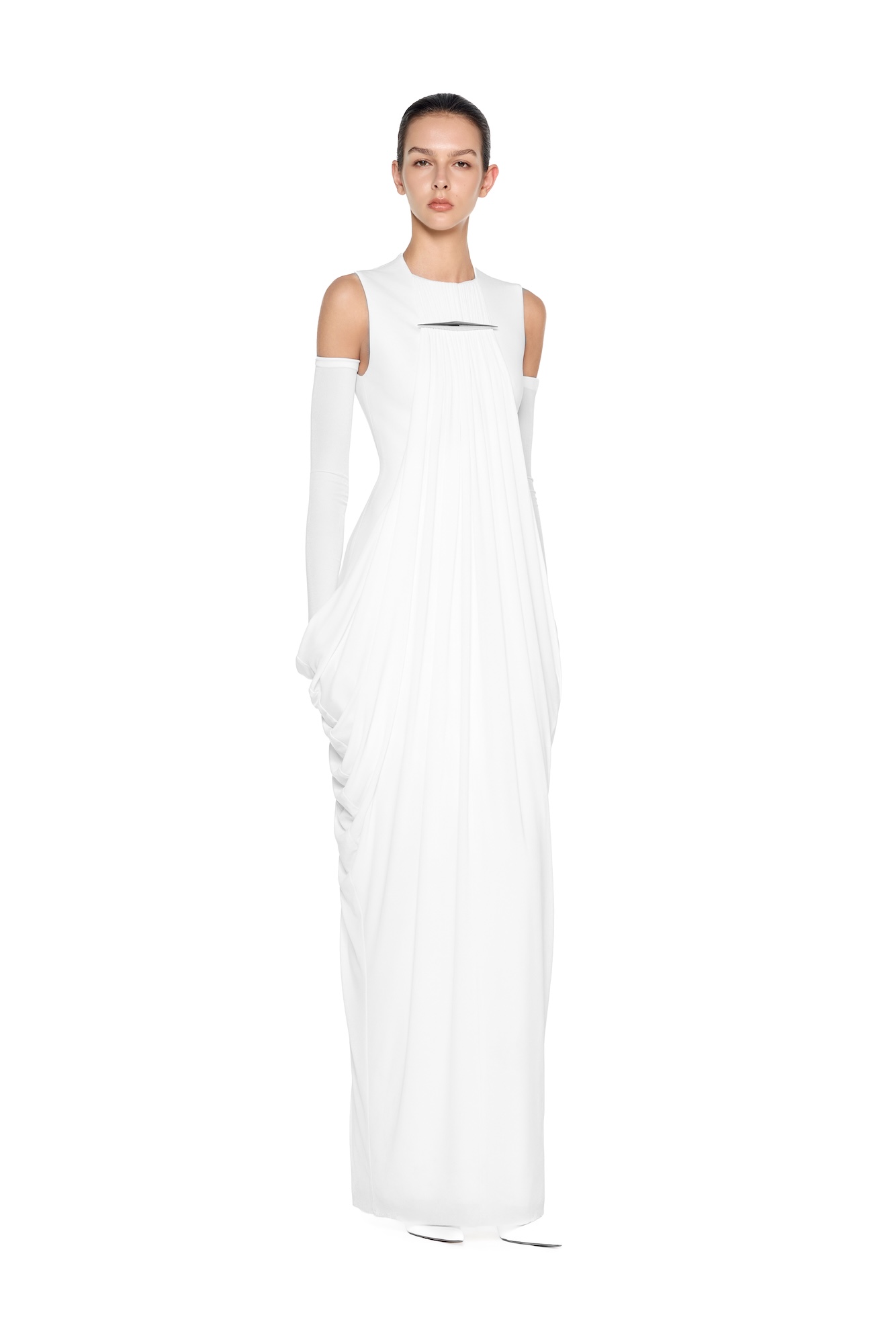 white fashion dress